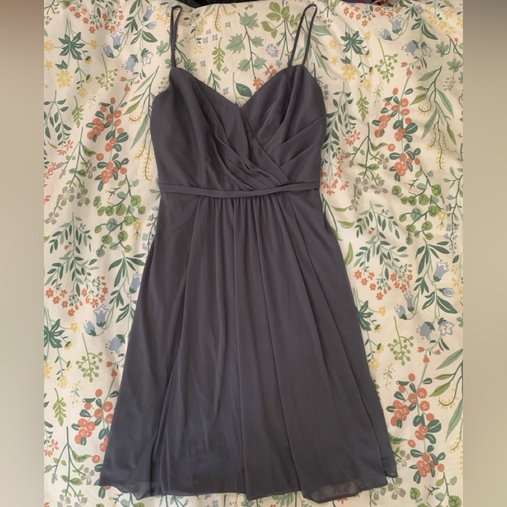 Grey Flowy Mini Dress